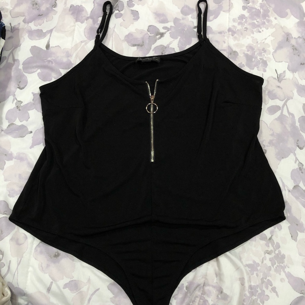 Forever 21+ Sheer Black Bodysuit (3x)